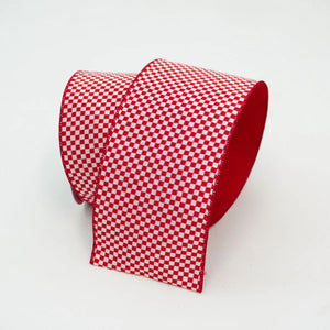 Red Mini Checks Ribbon