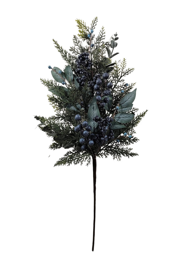  Blue Green Mixed Cedar Blue Berry Spray 