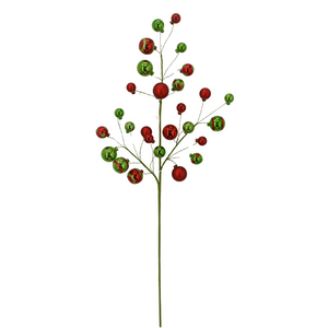 Red and Green Mixed Matte Shiny Ball Spray