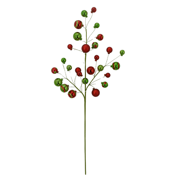Red and Green Mixed Matte Shiny Ball Spray