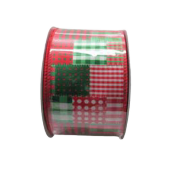 Red White Green Patchwrk Ribbon