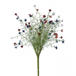 Red White and Blue Patriotic Seeded Grass Bush