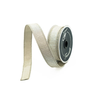 Platinum Pleated Metallic Ribbon