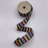  Black Orange Lime Poplin Glitter Halloween Stripes Ribbon 