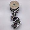  Black Poplin Spiderwebs And Eyeballs Ribbon 