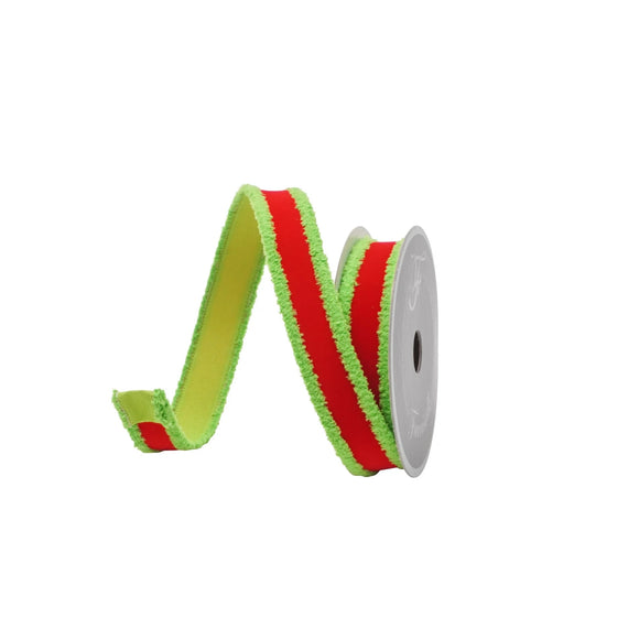  Red And Lime Scrooge Trim Ribbon 