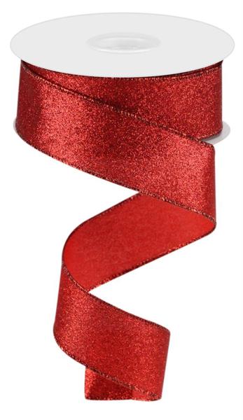 Red Shimmer Glitter Ribbon