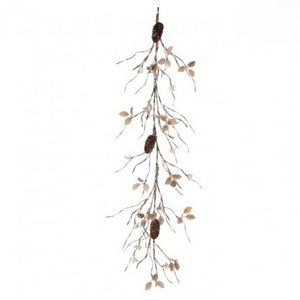 Natural Frost Snow With Glitter Winter Chalet Garland
