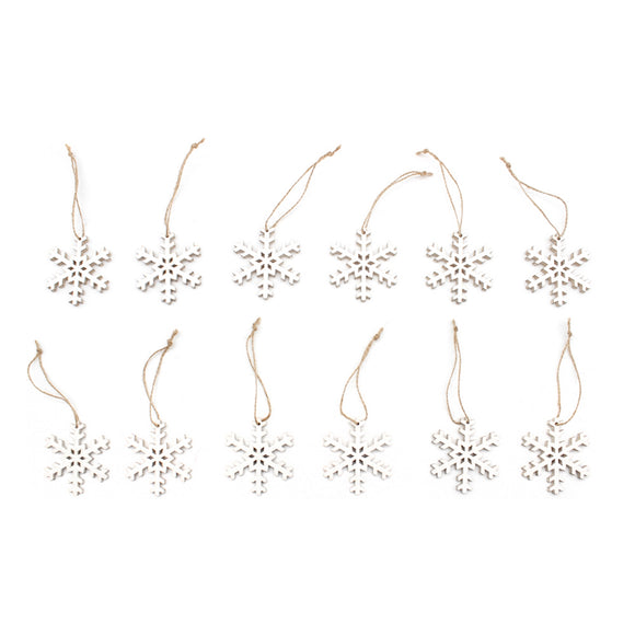 Set of 12 medium snowflakes