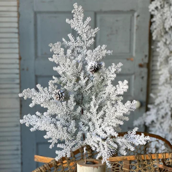 Green Snow Snowy Hemingway Fir Spray