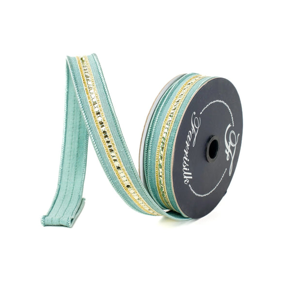  Teal Twinkle Trim Ribbon 