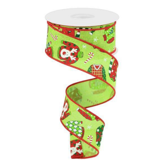 Multi Ugly Christmas Sweaters On Royal Ribbon