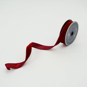 Roll of Burgundy Velvet Luster Ribbon