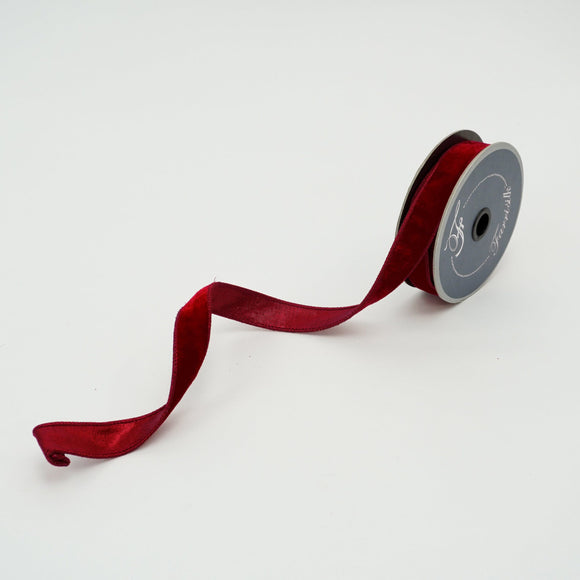 Roll of Burgundy Velvet Luster Ribbon