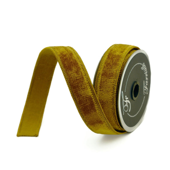  Antique Gold Velvet Ribbon 