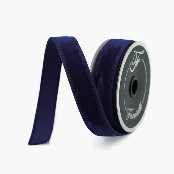  Navy Blue Velvet Ribbon 