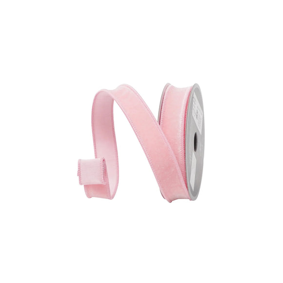  Baby Pink Velveteen Ribbon 