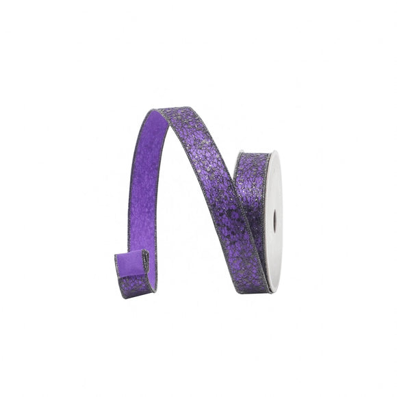  Purple And Black Wicket Weave Ribbon 