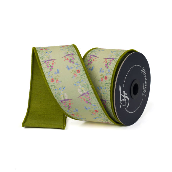  Green Wildflowers Ribbon 