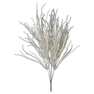 White Winter Glitter Seagrass Bush
