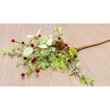 Faux holly greenery pick