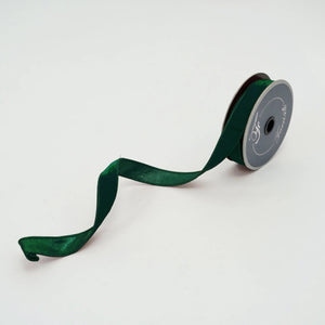 Roll of Dark Pine Velvet Luster Ribbon