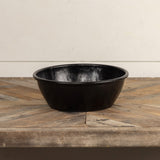Aged Black Bowl, L9" W9" H3.25", Black