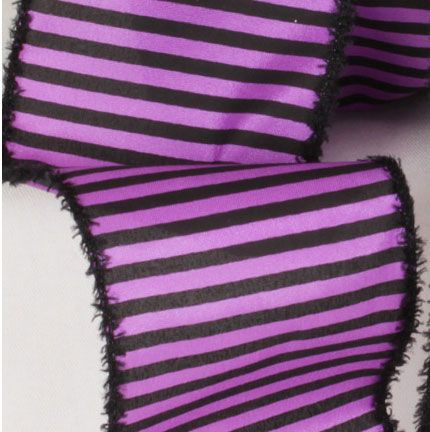 Purple and Black Striped Ribbon