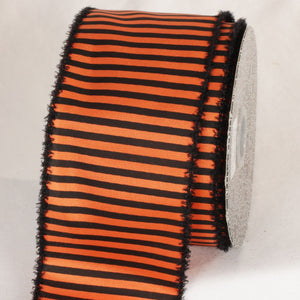 Orange and Black Striped Ribbon