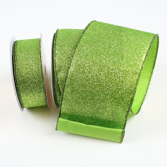 Lime Diamond Dust Ribbon