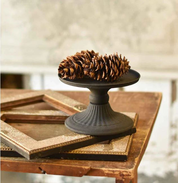 Black Monterey Compote Pedestal, Pine Cones Not Included