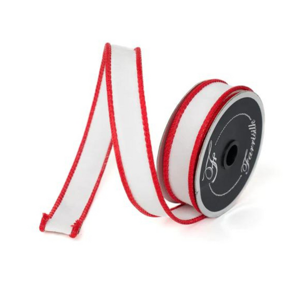 Roll of Red and White Ribbon