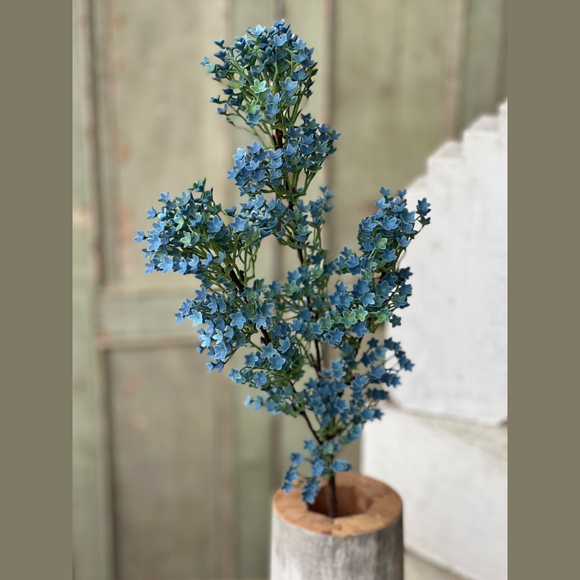 Spray of Blue  Colored Flowers