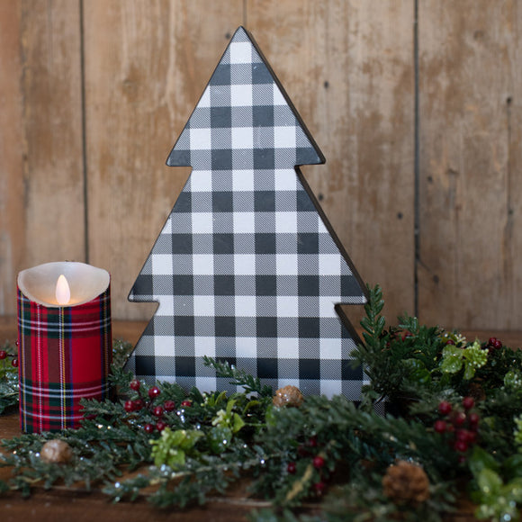 Black and White Buffalo Check Tree