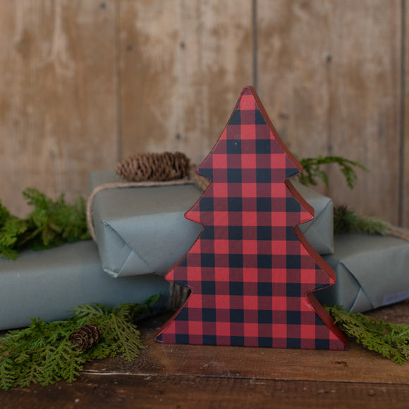 Red and Black Buffalo Check Tree