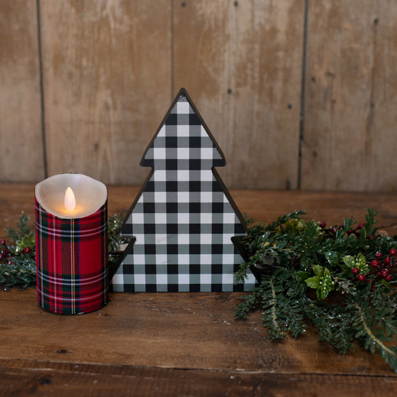Black and White Buffalo Check Tree