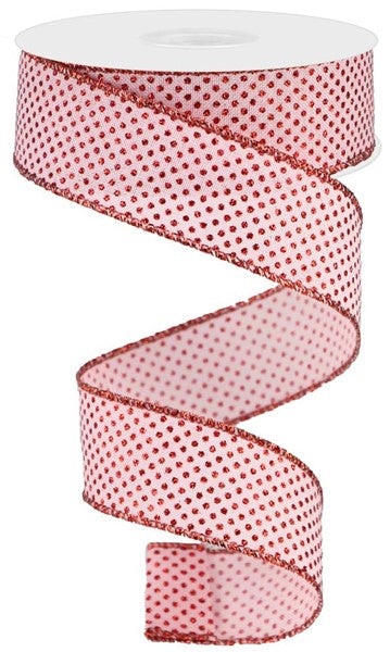 Roll of Pale Pink Red Ribbon