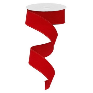 Roll of Red Indoor Velvet Ribbon