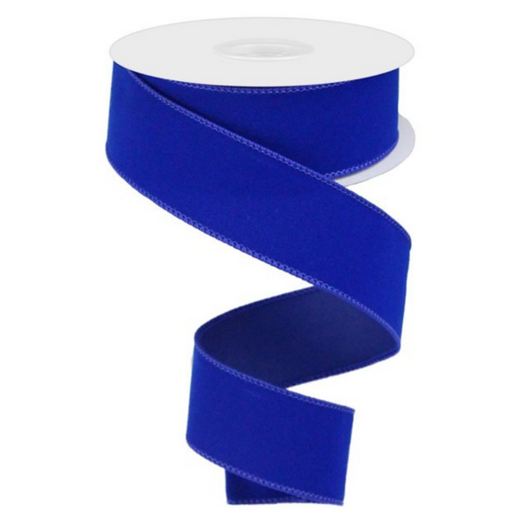 Roll of Royal Blue Indoor Velvet Ribbon