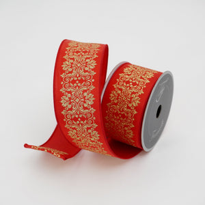 Red and Gold Kingston Manor Ribbon