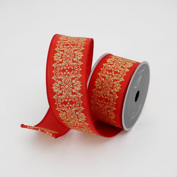 Red and Gold Kingston Manor Ribbon