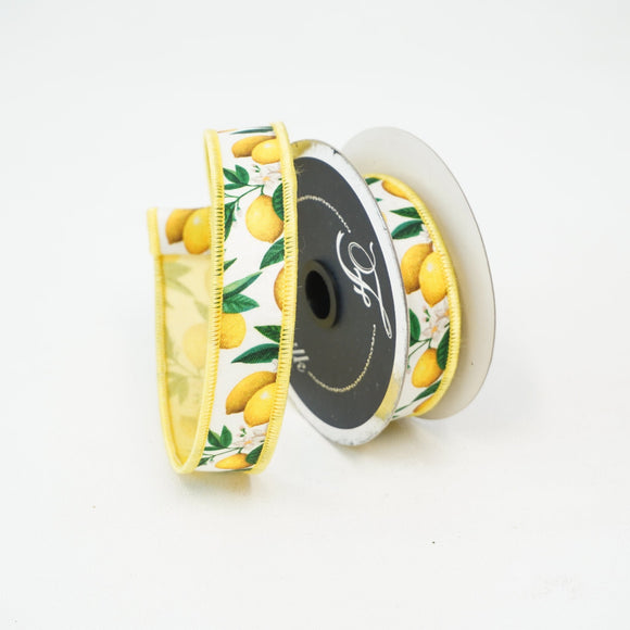 Yellow Lemon Blossoms Ribbon