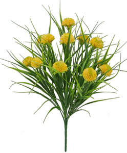 Yellow dahlia bush