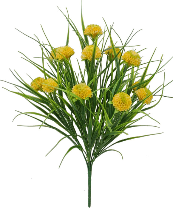 Yellow dahlia bush