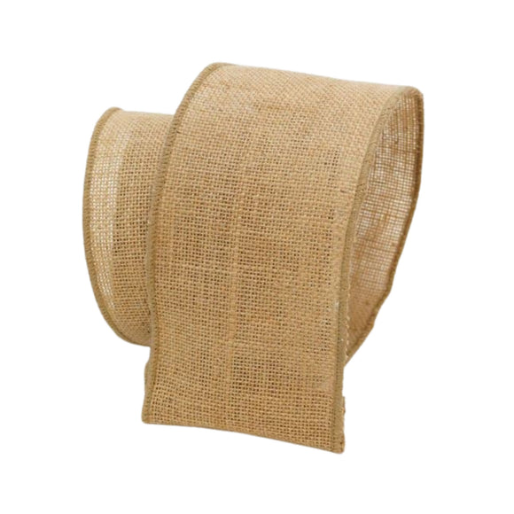 Natural Bright Burlap Ribbon
