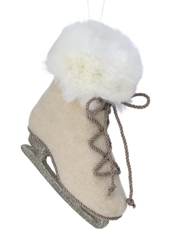 Cream Champagne Old Fashioned Skate Ornament 