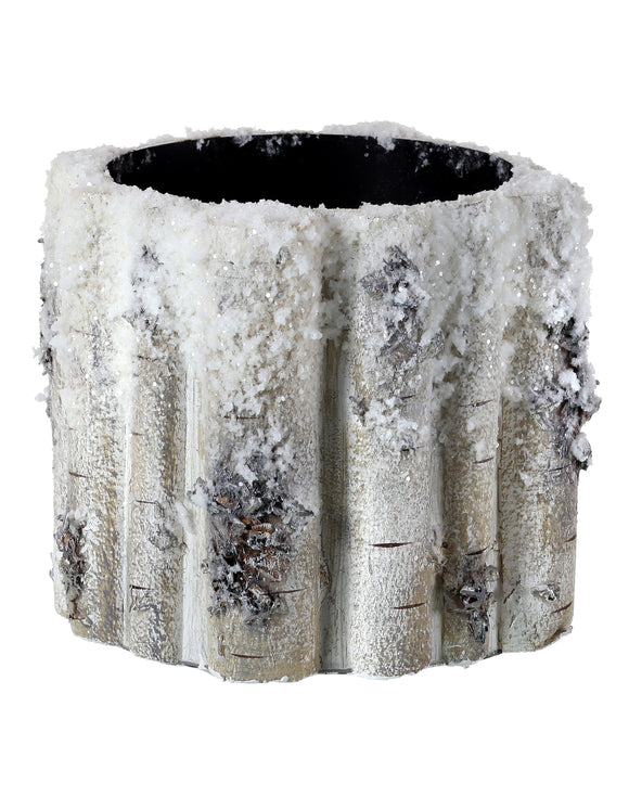 Natural Frost Plastic Snow Birch Branch Container