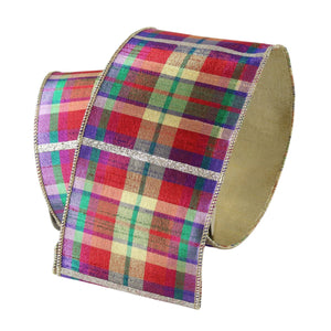 Platinum Amazing Plaid Ribbon