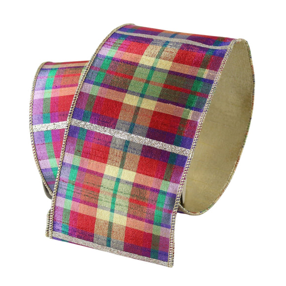 Platinum Amazing Plaid Ribbon