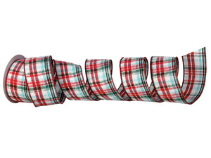 Multi Retro Plaid Ribbon